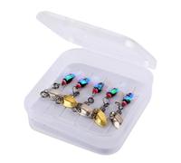5/10 Piezas Anzuelos para Moscas con Caja, Señuelo Lentejuelas para Pesca Mosca - Accesorios Completos(5 pcs Set)