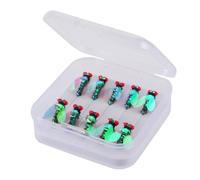 5/10 Piezas Anzuelos para Moscas con Caja, Señuelo Lentejuelas para Pesca Mosca - Accesorios Completos(10 pcs Set A)