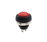 5/10 piezas de miniinterruptor de 2 pines, 12 mm, 1 A, impermeable, PBS33B, 12 V, botón pulsador momentáneo, reinicio, sin bloqueo, PBS-33B(50R,5PCS)