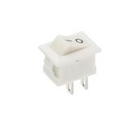 5/10 piezas KCD11 interruptor basculante de 10 x 15 mm, pulsador de 2 pines/3 pines, 3 A, 250 V CA/6 A, 125 V CA(WHITE,5PCS)