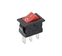 5/10 piezas KCD11 interruptor basculante de 10 x 15 mm, pulsador de 2 pines/3 pines, 3 A, 250 V CA/6 A, 125 V CA(3pin ON-OFF Red,5PCS)