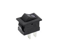 5/10 piezas KCD11 interruptor basculante de 10 x 15 mm, pulsador de 2 pines/3 pines, 3 A, 250 V CA/6 A, 125 V CA(Black,10PCS)