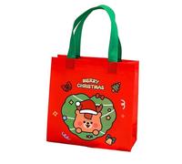 5/10 piezas lindo Navidad no tejido bolsas regalo tela caramelo paquete niños impermeable almacenamiento reutilizable bolsa favores de la fiesta