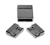 5-10 piezas/lote de cierres magnéticos planos de aleación, hebillas magnéticas, conectores de cordón de cuero para hacer joyas y pulseras DIY