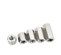 5/10 piezas M2 M2.5 304 de acero inoxidable de doble paso con perno hexagonal, junta de placa base, tuerca roscada, columna hueca(5PCS,8mm,M2.5)