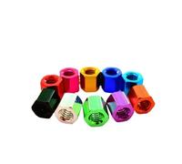 5/10 piezas M2 M2.5 M3 espaciadores de separación de apriete de aleación de aluminio colorida, tuercas de extensión de manguito de junta de acoplamiento de varilla, tuercas de apriete de pilares de