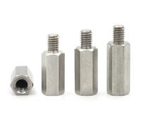 5/10 Piezas M2 M2.5 M3 M4 M5 M6 Tornillo Espaciador de Acero Inoxidable Macho a Hembra Separador Hexagonal(18mm,M2xL Plus 4 (10PCS))