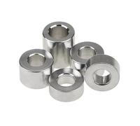 5/10 piezas M3 M4 M5 M6 M8 M10 junta de arandela de buje de aluminio hueco redondo sin rosca espaciador espesor 2/3/4/5/6/8/10/12/30mm(M3x6xL 20pcs,Length 3mm)