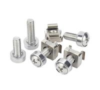 5/10 piezas M5 M6 Tuercas de jaula, arandelas, tornillos, tuercas de clip for montaje en rack de servidores, tornillos, tuercas de montaje métricas con orificio cuadrado(20mm,M5-5pcs)