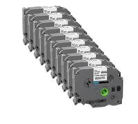 5 10 piezas TzeS231 compatibles con suministros de impresora Cintas de etiquetas adhesivas acrílicas con tachuela de 12 mm Tze S231 TzeS631 S131 para número de pieza TzeS231(10PK Black on White)
