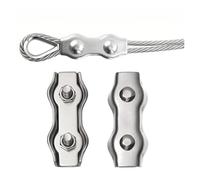 5/10 Uds 304 Cable de cuerda de alambre de acero inoxidable abrazadera de perno de doble columna abrazadera Simple DIY sujetador de Cable M2 M3 M4 M5 M6 M8(M2-5pcs)