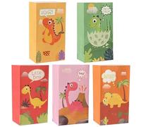 5/10 Uds bolsas de regalo de papel de dinosaurio bolsa de embalaje de galletas de caramelo Jungle ROAR Dino decoración de cumpleaños para niños Baby Shower-estilo mixto A,10 Uds