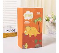 5/10 Uds bolsas de regalo de papel de dinosaurio bolsa de embalaje de galletas de caramelo Jungle ROAR Dino decoración de cumpleaños para niños estilo Baby Shower F,10 Uds