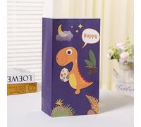 5/10 Uds bolsas de regalo de papel de dinosaurio bolsa de embalaje de galletas de caramelo Jungle ROAR Dino decoración de cumpleaños para niños estilo Baby Shower K,10 Uds