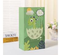 5/10 Uds bolsas de regalo de papel de dinosaurio bolsa de embalaje de galletas de caramelo Jungle ROAR Dino decoración de cumpleaños para niños estilo Baby Shower H,10 Uds