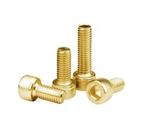 5/10 Uds chapado en oro titanio M2 M2.5 M3 M4 M5 M6 L = 4-40mm 12,9 grado tornillo DIN912 hexágono cabeza hueca hexagonal perno Allen(M5x10 (10PCS))