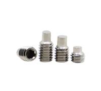 5/10 Uds GB97 DIN915 304 Terminal De Acero Inoxidable Comida Tornillo Extremo Convexo Juego Tornillos Hexagonales Con Punta Perro M3 M4 M5 M6 M8(25mm,M4 10pcs)