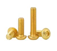 5-10 Uds ISO7380 Acero Inoxidable M2M2.5M3 M4 M5 Cabeza De Botón Redondo Chapado Titanio Color Dorado Tornillo Con Hexagonal(M2.5x10mm 10pcs)