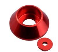 5/10 uds/lote arandela cónica de cabeza de tapa de aluminio m2 m2.5 M3 M4 M5 M6 m8 junta de cabeza de tapa hexagonal de aleación de aluminio arandela-m8 5 uds, rojo