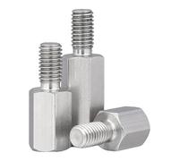 5/10 Uds M2.5 M3 M4 M5 M6 Tornillo Espaciador Hexagonal De Acero Inoxidable Macho A Hembra(30mm,M3xL plus 6 (10pcs))