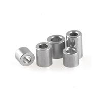 5/10 Uds M3 M4 M5 M6 M8 M10 altura 2mm a 30mm arandela plana de aluminio junta de casquillo de aluminio espaciador separadores sin rosca(M6 10pcs,20mm (L))