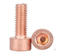 5-10 Uds M3 M4 M5 M6 M8 T2 tornillo de máquina con cabeza de casquillo hexagonal de cobre (Color : 20mm, Size : M8 5pcs)