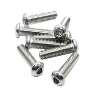 5/10 Uds M6-1,0 316 Acero Inoxidable A4 70 Tornillos Con Cabeza De Botón Pernos DIN 9427 ISO7380(M6X90mm-5pcs)