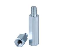5-10 uds M6 separadores roscados hexagonales de acero al carbono cincado