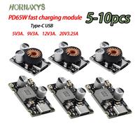 5-10 Uds PD65W módulo de carga rápida interfaz USB tipo C compatible con PD3.1 QC3.0 SCP PPS cargador rápido 5V 9V 12V 20V Mini PD65W 5pcs