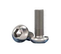 5/10 Uds TA2 Titanio ISO7380 Cabeza Hexagonal Tornillo Gr2 Redonda M2-M8(20mm,M8 (5Pcs))