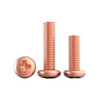 5/10 Uds tornillo de rosca 4#40 6#32 8#32 T2 tornillos cabeza botón cobre longitud del zócalo cruzado 4mm-30mm for modelo avión coche DIY(4-40x12 10PCS)