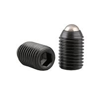 5/10 Uds YJT1113 Aleación De Acero Punta Bola Hexagonal Resorte Émbolo Grub Point Set Tornillo Negro M3-M12(16mm,M5 (10Pcs))