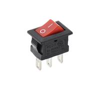 5/10 unidades de interruptor basculante KCD11, botón pulsador de 10 x 15 mm, ON-OFF/ON-OFF-ON, 2 pines, 3 A, 250 V CA, 6 A, 125 V CA, 10 x 15 mm(3pin ON-OFF Red,5PCS)