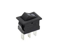 5/10 unidades de interruptor basculante KCD11, botón pulsador de 10 x 15 mm, ON-OFF/ON-OFF-ON, 2 pines, 3 A, 250 V CA, 6 A, 125 V CA, 10 x 15 mm(3pin ON-OFF black,5PCS)
