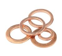 5-100 piezas de arandelas planas metálicas de junta de cobre rojo M3-M10(5pcs M6x18x2)