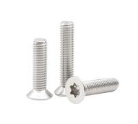 5-100 Piezas M1.4-M8 Tornillos para máquina de cabeza avellanada con huella hexalobular interna en acero inoxidable, M3x30mm(50 unidades)