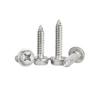 5-100 piezas M3-M8 acero inoxidable/acero al carbonio ranura cruzada cabeza hexagonal con brida tornillos autoperforantes, M3x30mm(25 piezas)