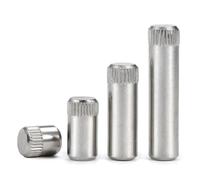 5 ~ 100 Uds M1.5 M2 M3 M4 M5 M6 M8 304 Pestillo De Enlace De Bisagra De Eje De Pasador Cilíndrico Moleteado De Acero Inoxidable(M4-30pcs,14mm)