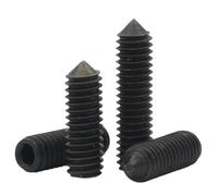 5-100 Uds M2 .5 M3 M4 M5 M6 M8 M10 Grade12.9 Tornillo Hexagonal De Acero Al Carbono Negro Cabeza Allen Punta Cónica Juego Tornillos(8mm,M10x5pcs)