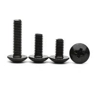 5~100 Uds M2 M3 M4 M5 M6 Tornillos De Cabeza Plana Grandes Cruzados Acero Al Carbono Negro Seta(20mm,M2.5(50pcs))