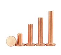 5-100 Uds remaches sólidos de cobre M1.5 M2.0 M2.5 M3 M4 M5 M6 remache de cabeza plana de latón GB109(M2.5 (50pcs),6mm)