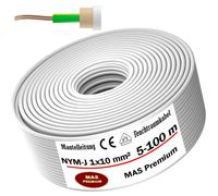 5-100m Cable Húmedo de Energía Cable de Manto NYM-J 1x10 mm² Cable Eléctrico