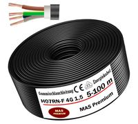 5-100m H07RN-F 4G1,5 Manguera de goma Cable de obra Flexible para equipos