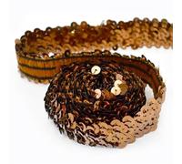 5/10M 30mm Sequins Lace Trim Glitter Elastic Band Clothes Dress Elasticity Ribbon Curtain Laces Fabric DIY Sewing Accessories(Color 6,30mm-5Meters)