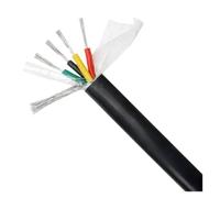 5/10m Cuadrado 13 15 17 18 20 22 Cable blindado de Silicona 2 3 4 6 núcleos Cable línea de señal de Control de alimentación(4 Cores 10m,22AWG)