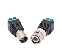 5/10pc BNC Q9 macho hembra tornillo enchufe conectores conector adaptador Terminal cámara de vigilancia UTP Balun Audio Video CCTV(5pcs Female)