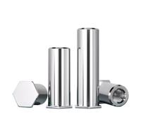 5/10pc M5 M6 304 Cabeza Hexagonal De Acero Inoxidable Agujero Ciego Presión Remachado Columna Ressure Tuerca Tornillo(28mm,M5-10pcs)