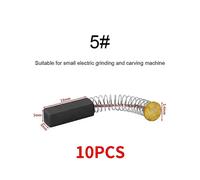 (5 10PCS) 10 escobillas de carbón de repuesto para taladros, amoladoras eléctricas, de grafito y cobre.
