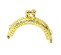 5/10Pcs 5cm Embossed Metal Coin Purse Frame Bag Handle Double Ear Wallet Kiss Clasp DIY MouthGold Bags Pendant Accessory(01-Gold,5cm-5Pcs)