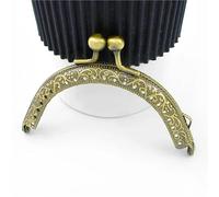 5/10Pcs 85mm Metal Bag Handle Coin Purse Frame Kiss Clasp Handbag Wallet Handles DIY Sewing Brackets Accessories(Single-Brass,10Pcs)